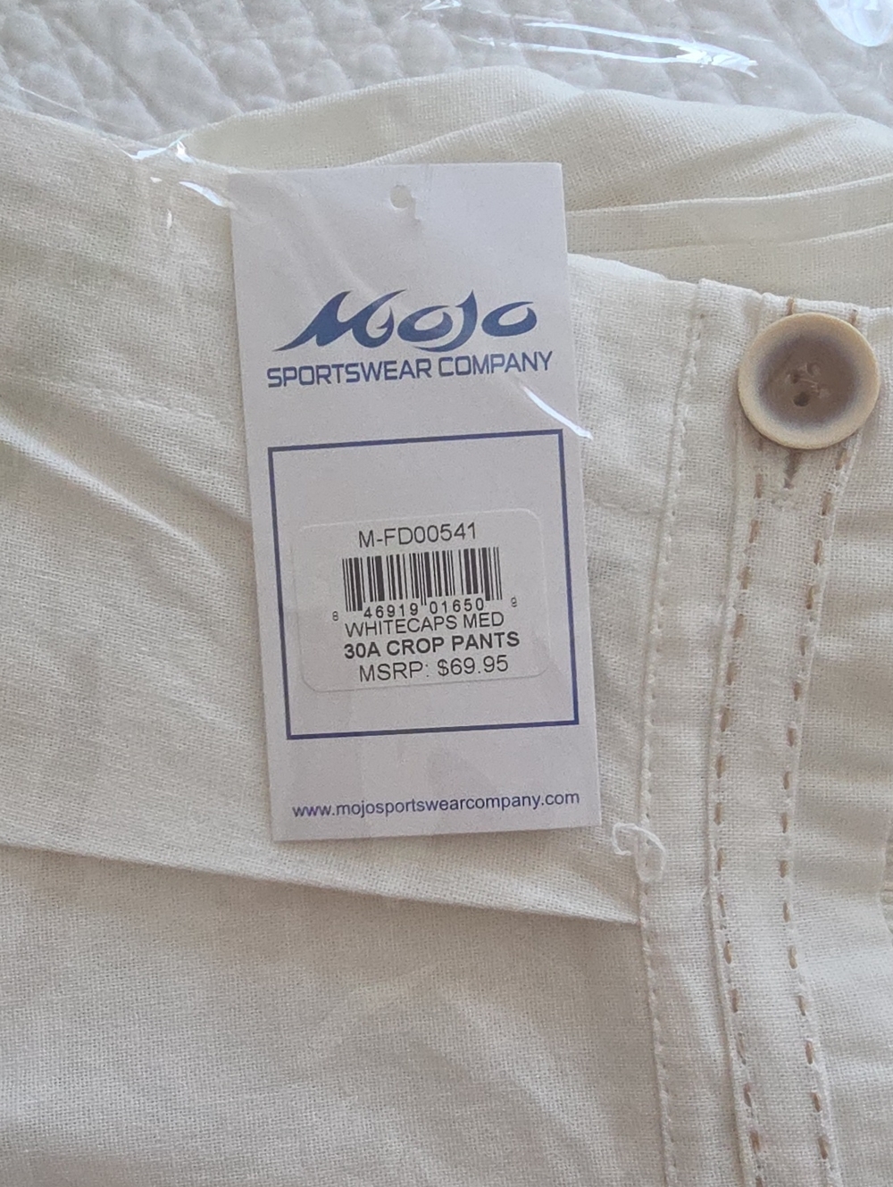 Mojo White Crop Pants- Women's 30A